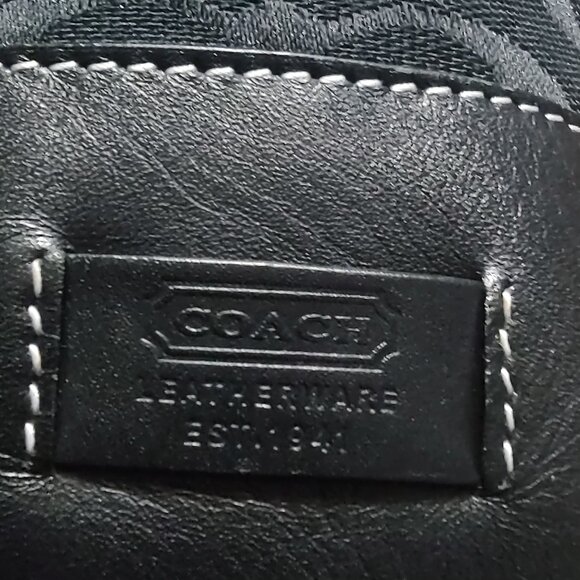 Coach vintage Y2K top handle monogram canvas leather small tote #6092 EUC - Picture 8 of 9